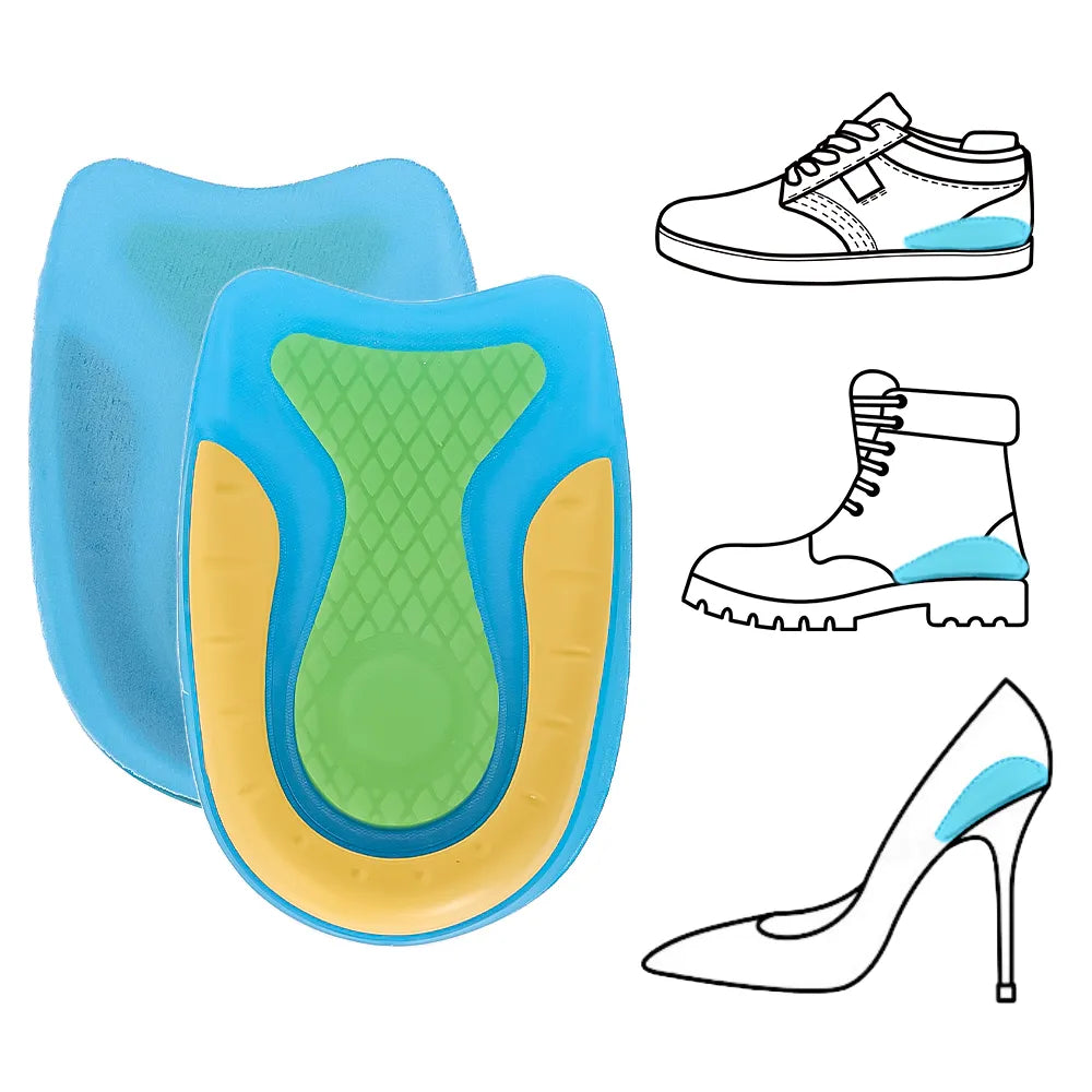 Foot gel orthotic inserts for natural walking comfort