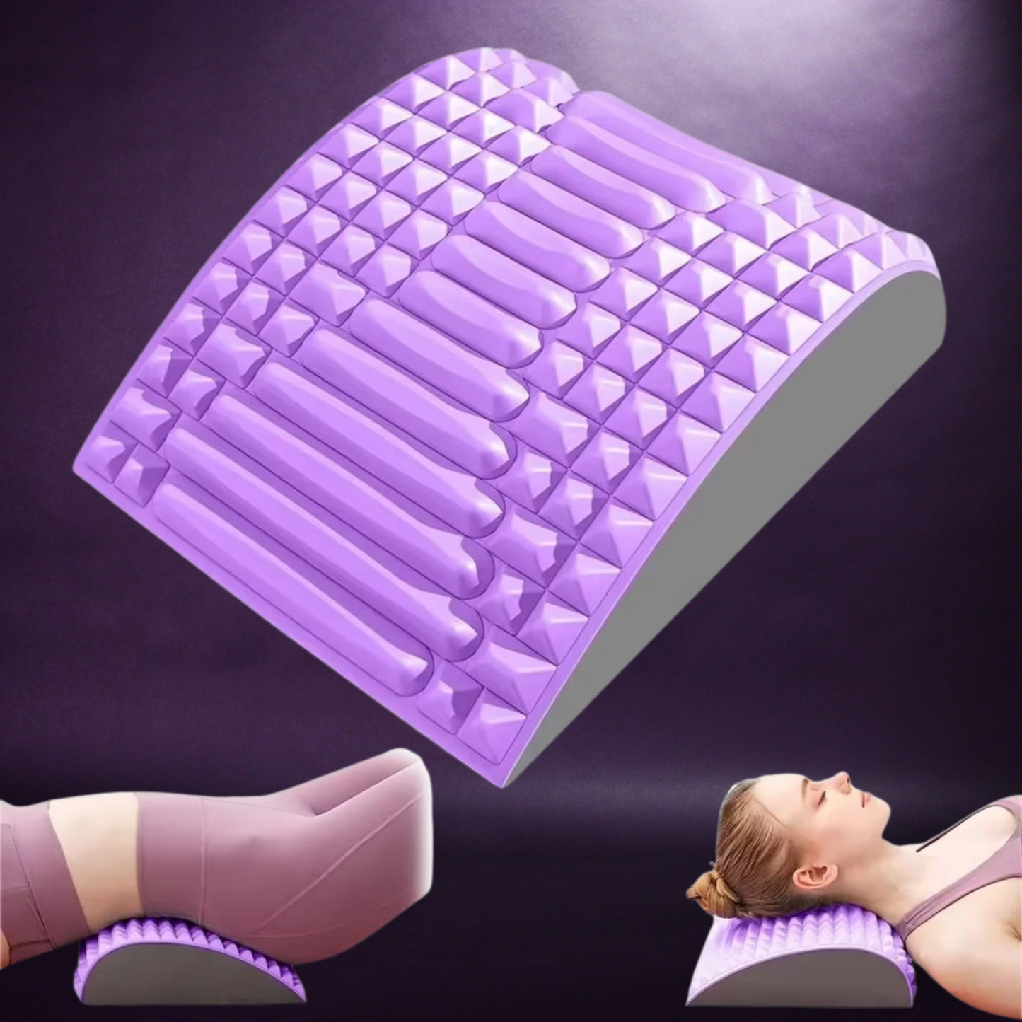 Back stretcher massager arch with vibration acupressure