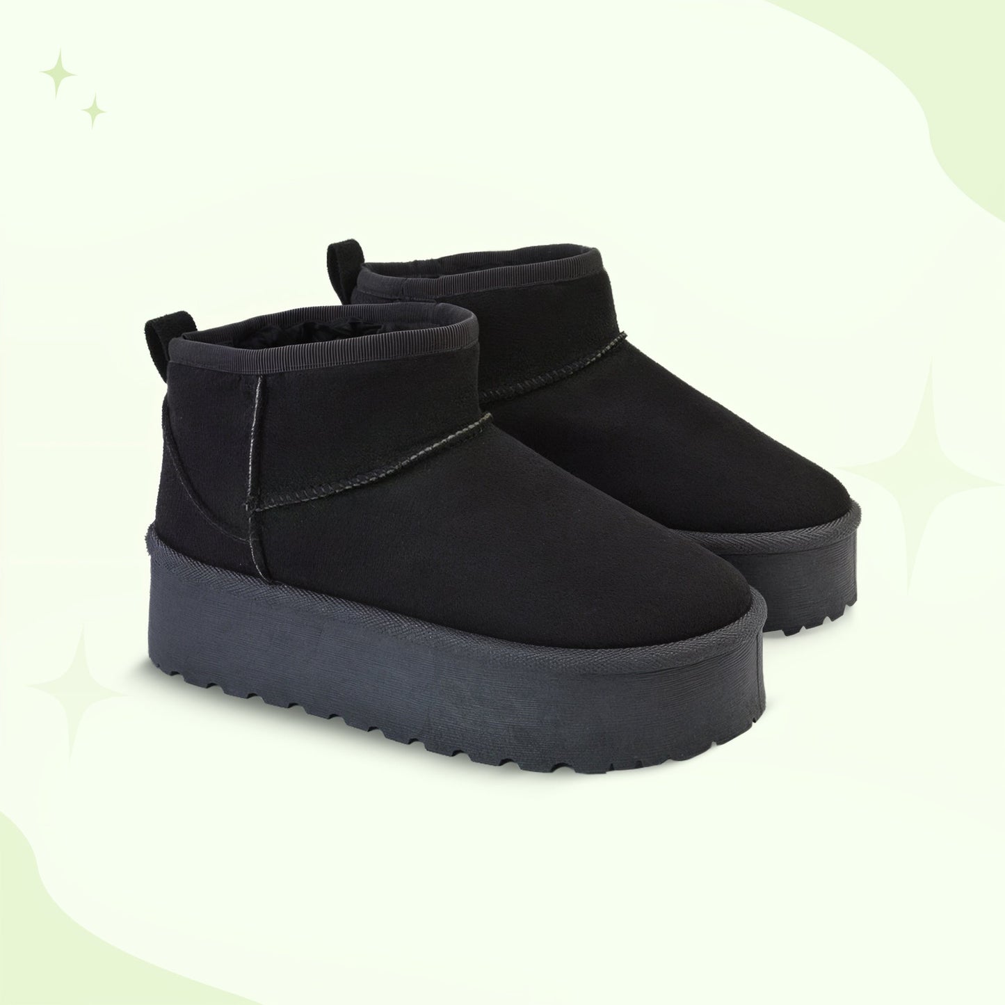 Warm plush ankle boots thick sole for winter adventures