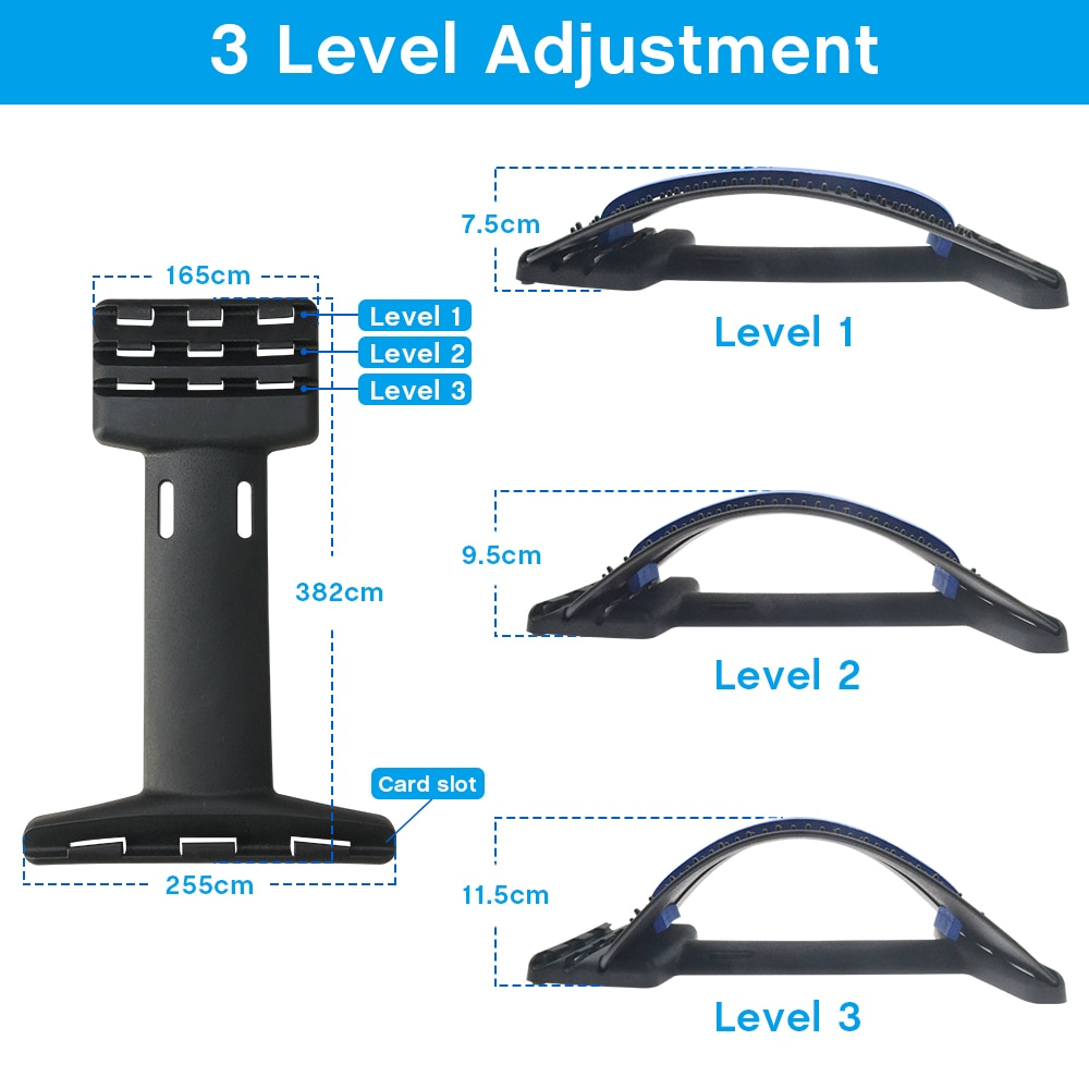 Back stretcher spine decompression device upper and lower back