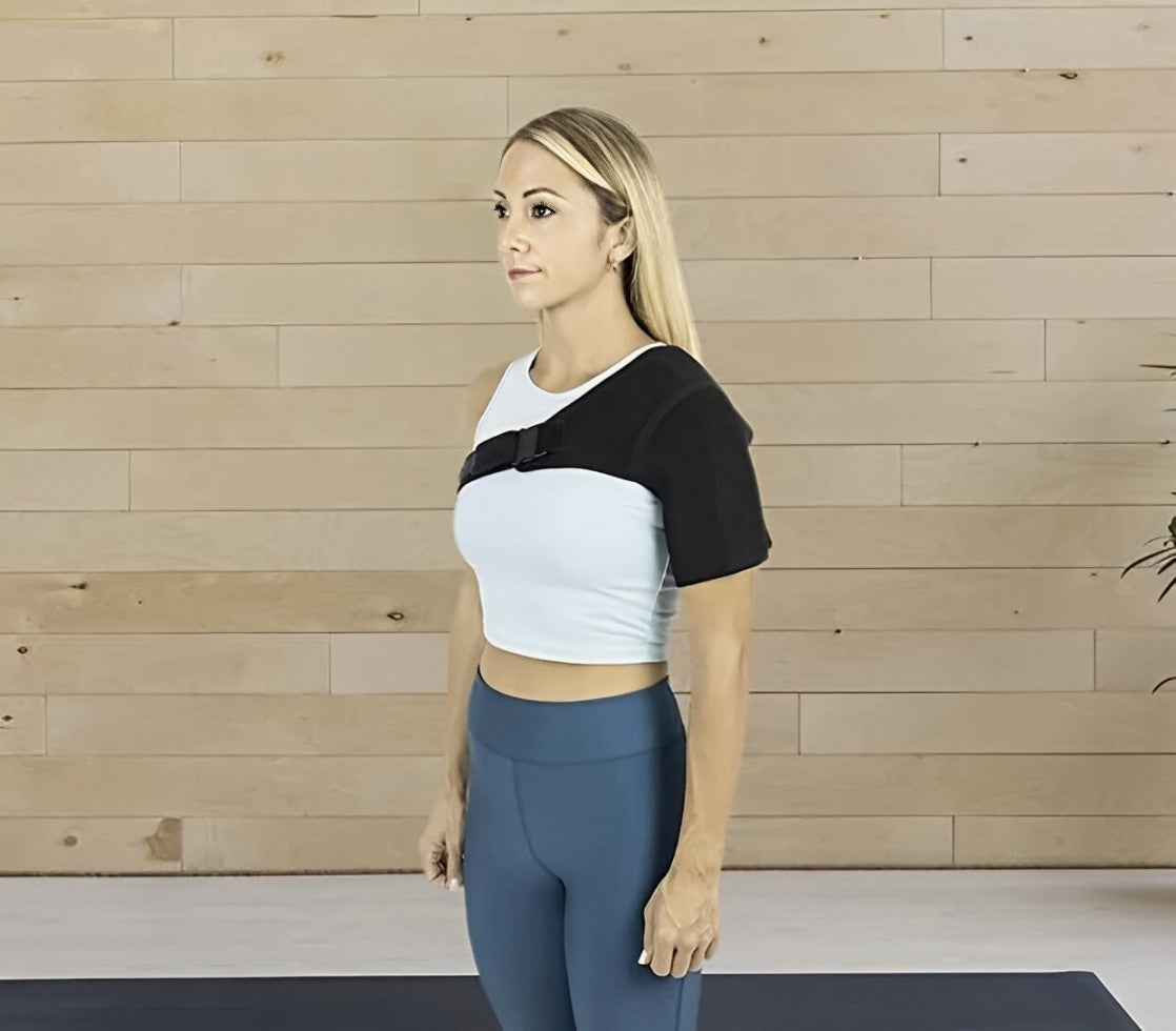 Ergonomic compression shoulder brace universal fit men and women