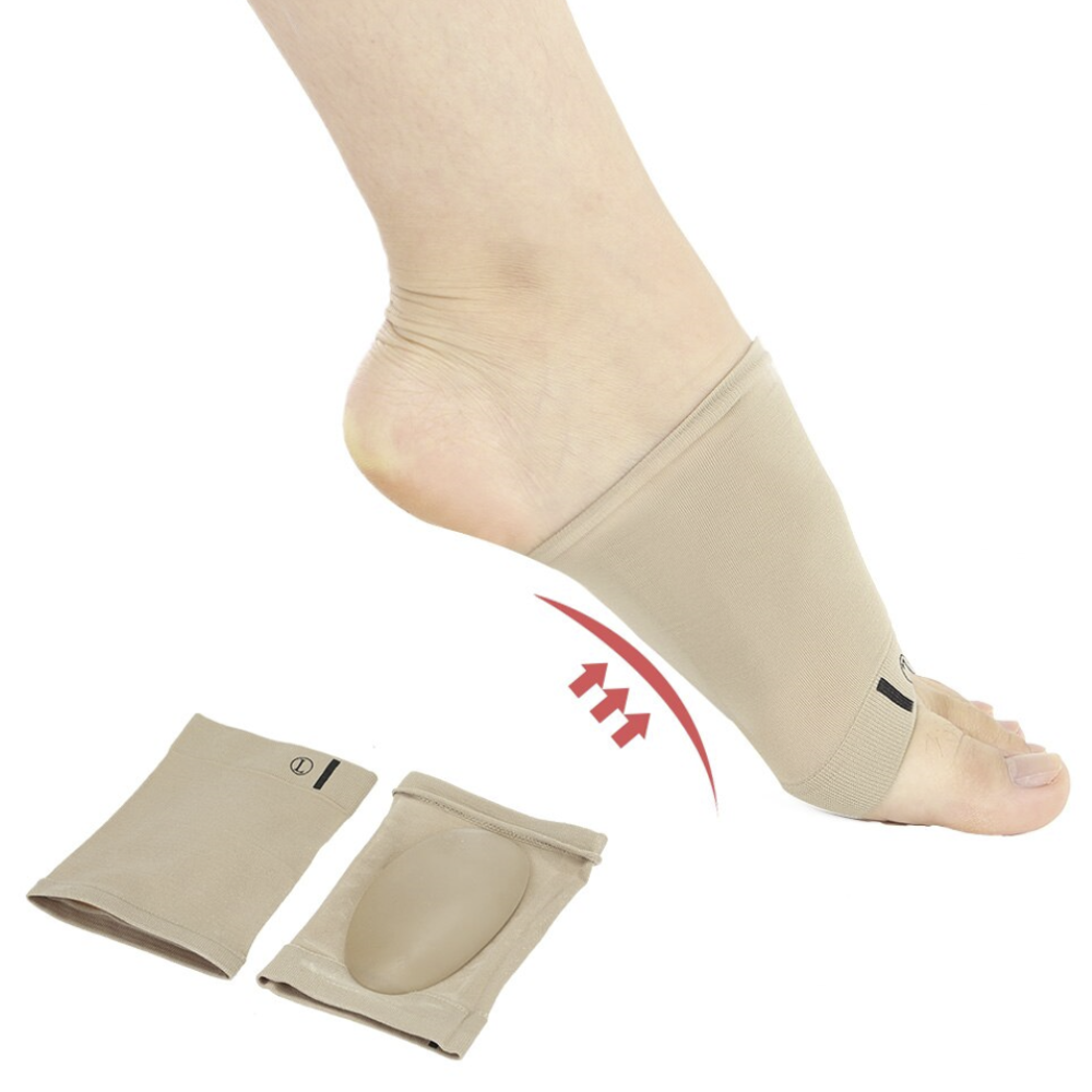 Compression arch support sleeves with gel insole for plantar fasciitis