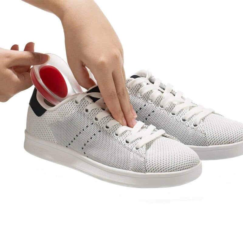 Gel heel cups cushion inserts for plantar fasciitis and heel spur