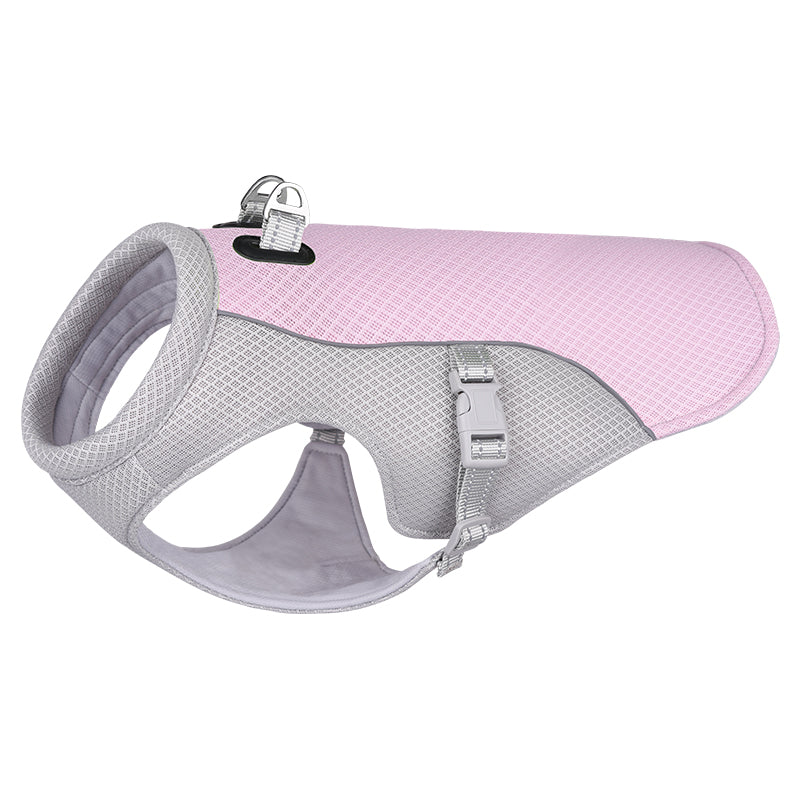 Dog summer cooling vest reflective and breathable