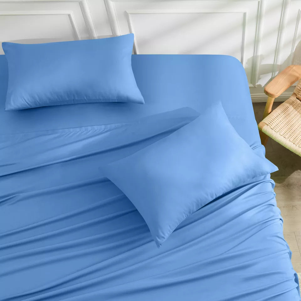 Bamboo cooling breathable sheet set with pillowcases