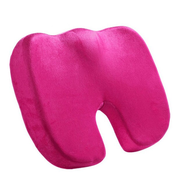 Memory foam coccyx cushion with U-cutout for tailbone pain and sciatica