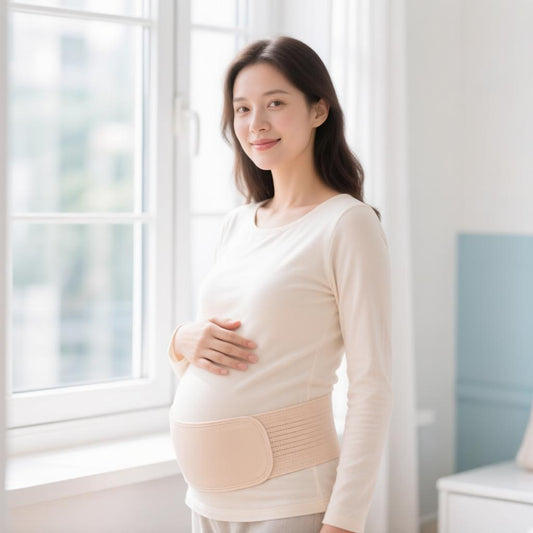 Pregnant woman resting comfortably with back support
