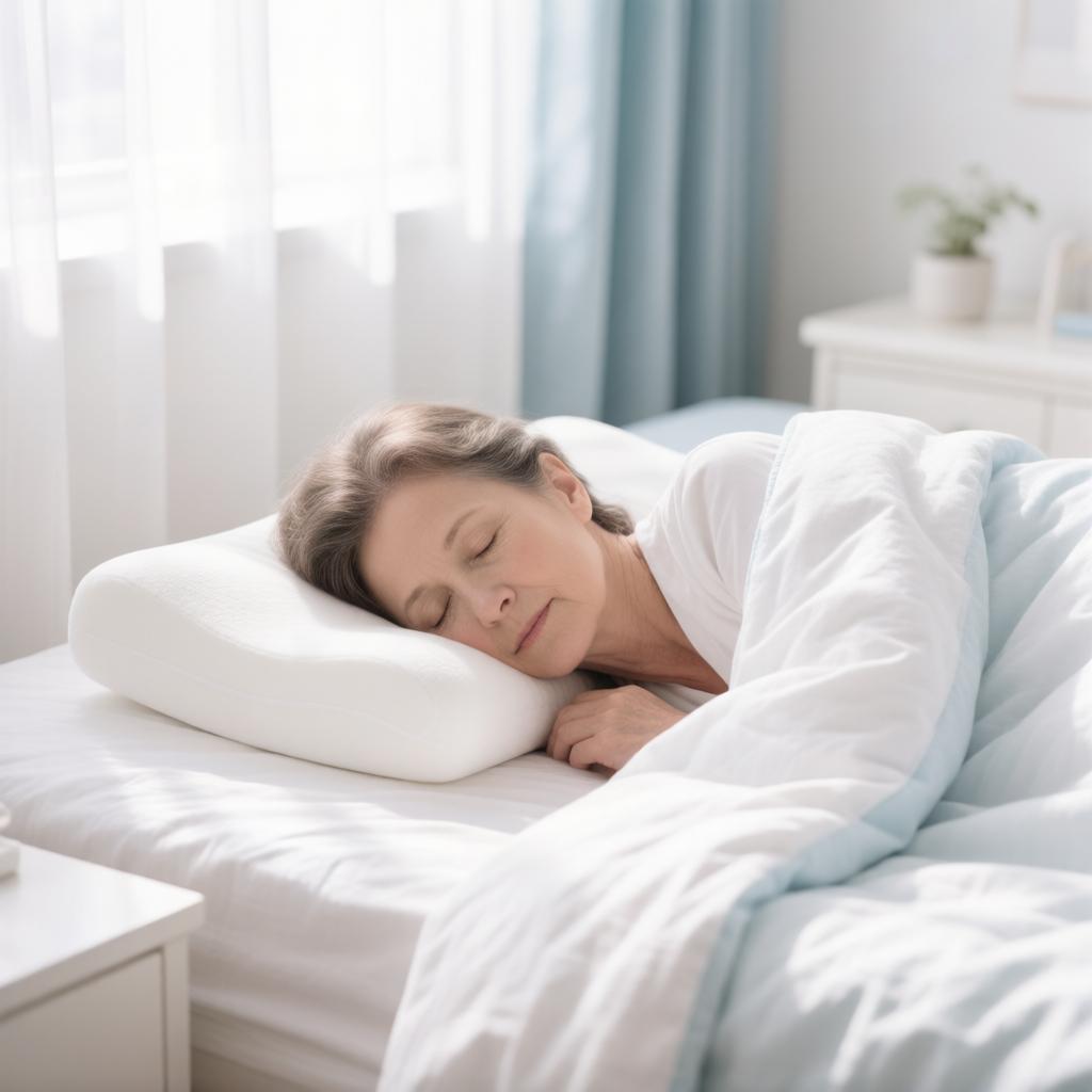 Person sleeping comfortably on their side with a supportive pillow
