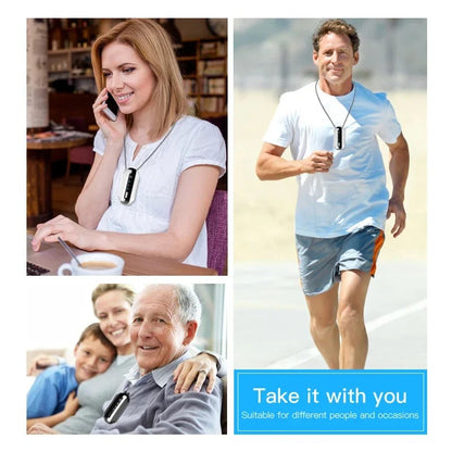 Wearable air purifier ionizer necklace allergy protection