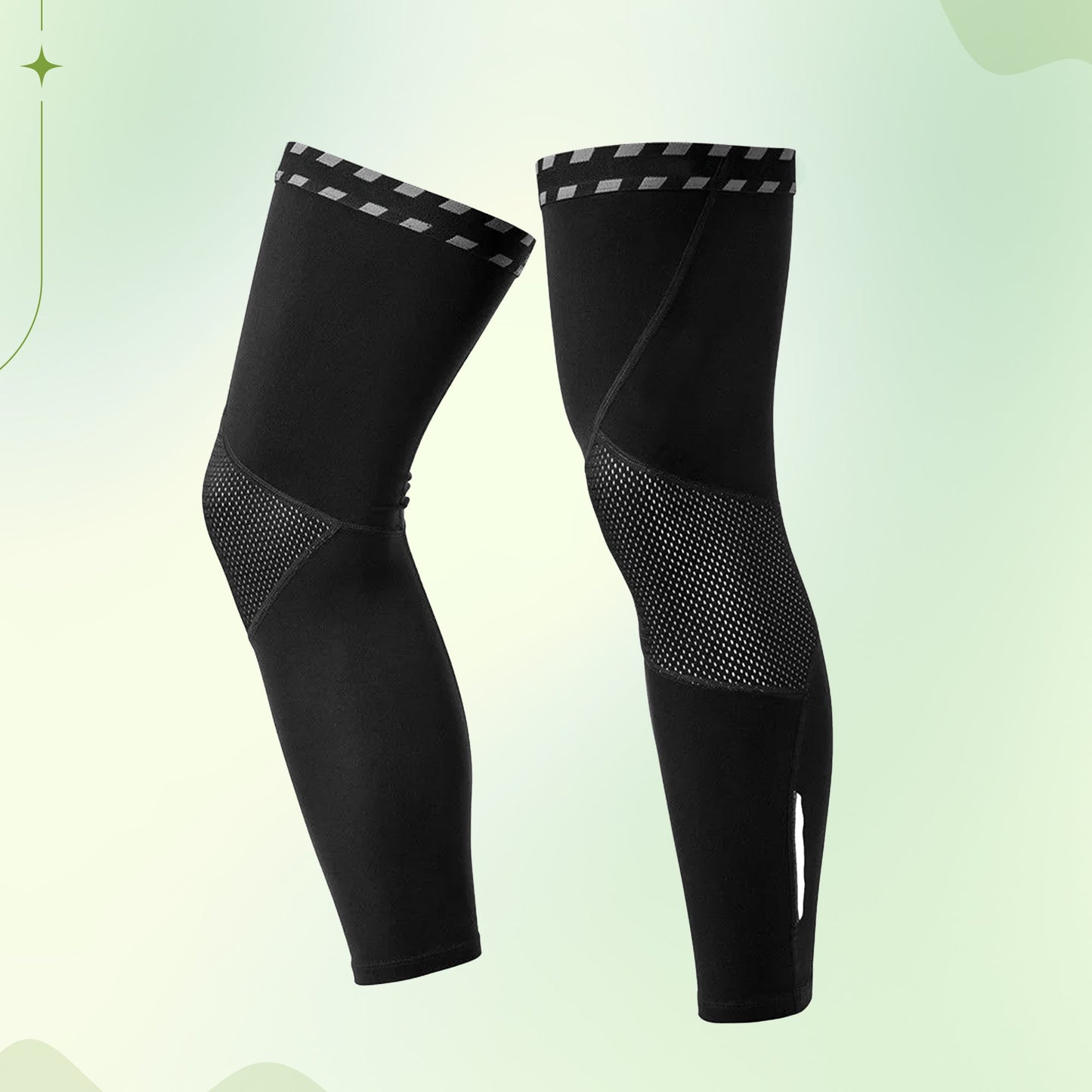 Compression leg sleeve calf and knee support