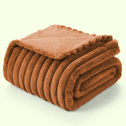 Bedding fleece fluffy soft blanket throw