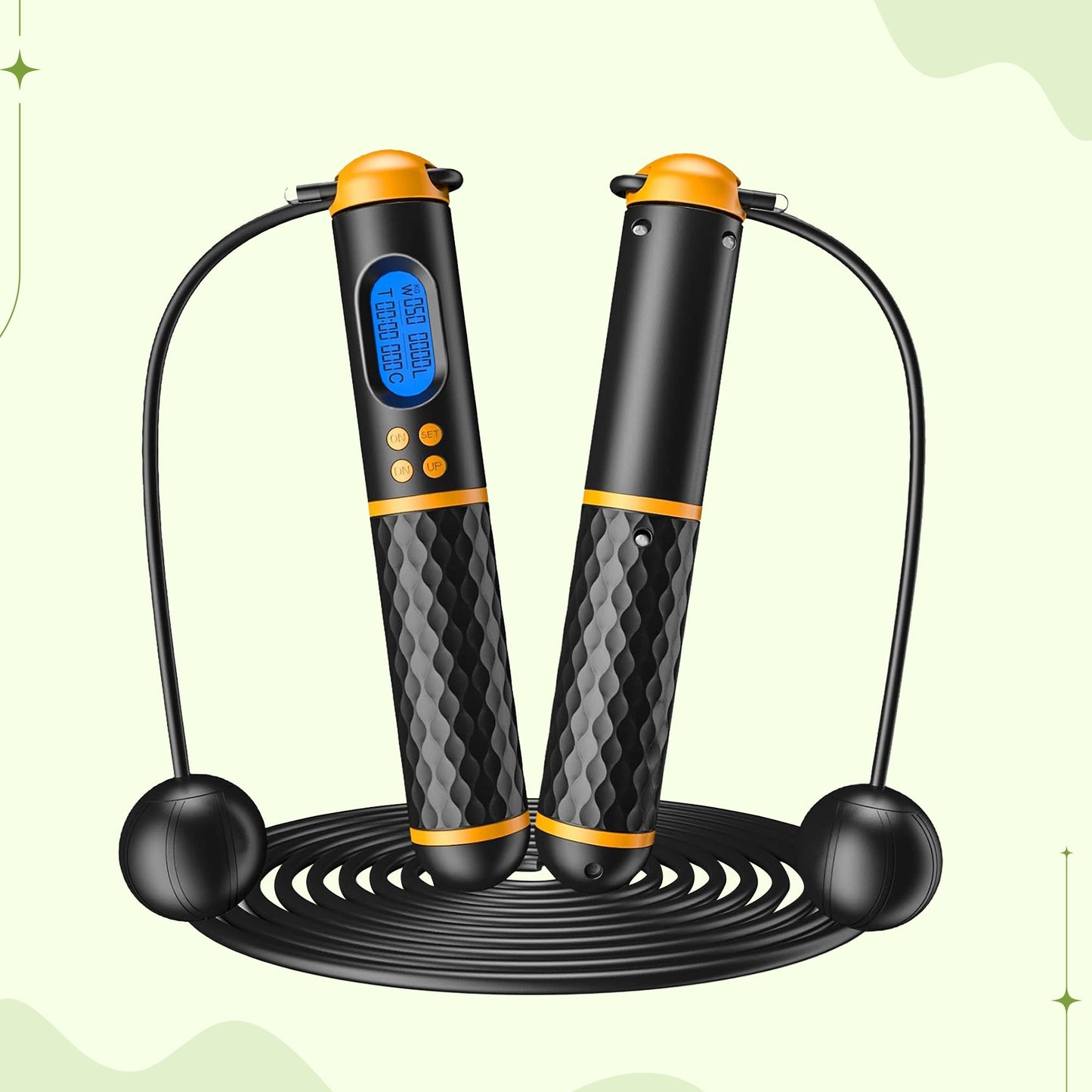 Smart digital counting jump rope with vibration reminder