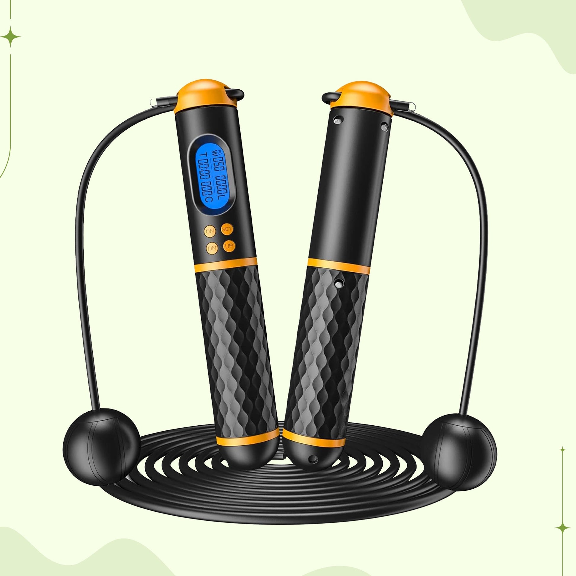Smart digital counting jump rope with vibration reminder