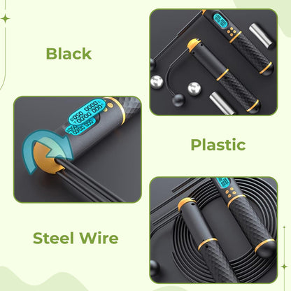 Smart digital counting jump rope with vibration reminder