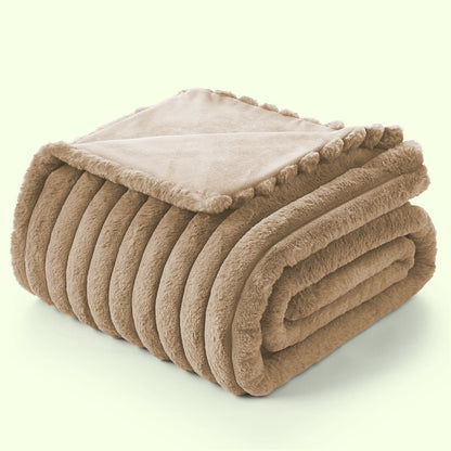Bedding fleece fluffy soft blanket throw