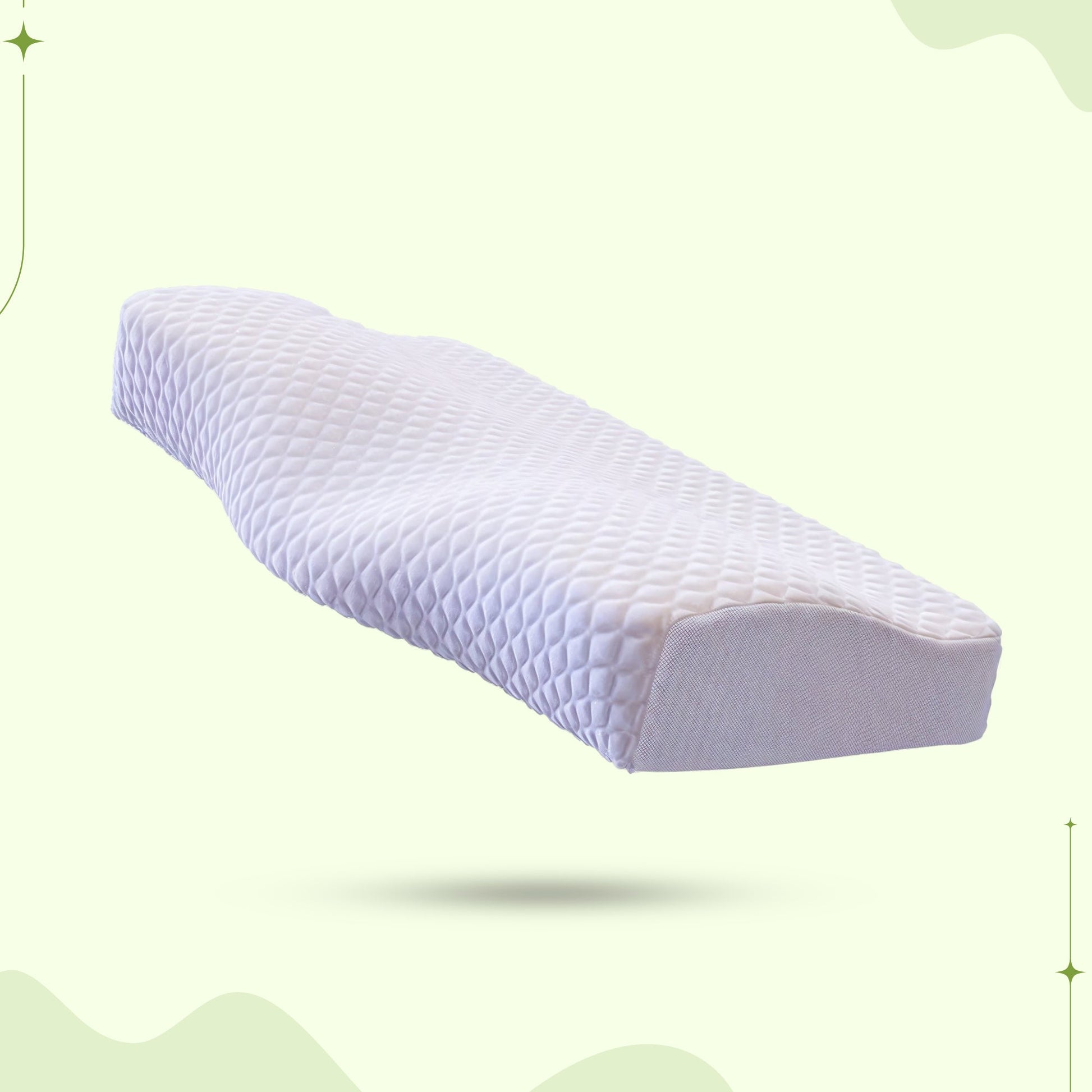 Memory foam cervical neck pillow for sleep support