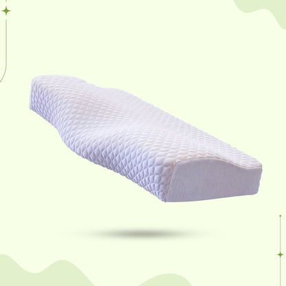 Memory foam cervical neck pillow for sleep support