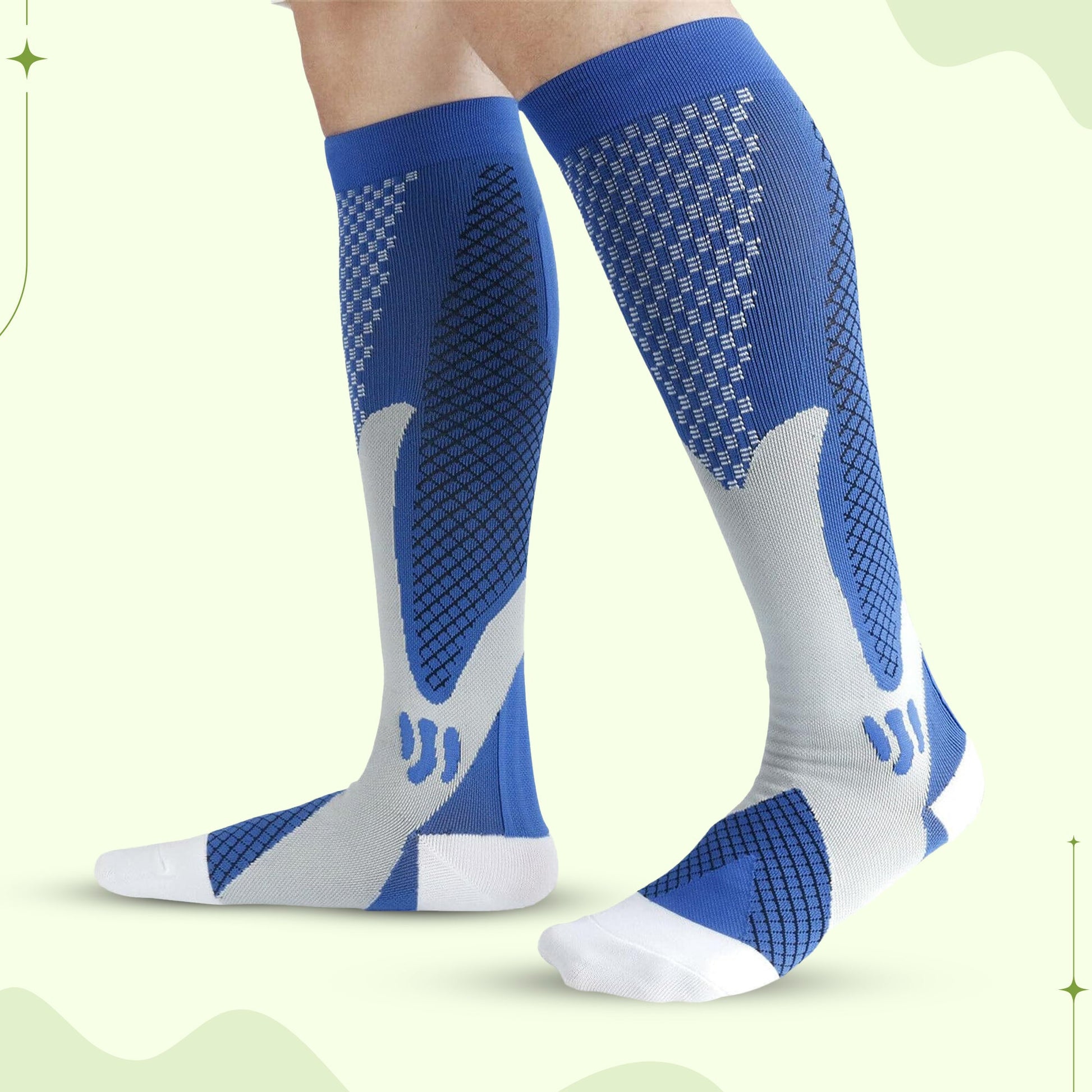 All-day compression socks for lower leg fatigue and swelling