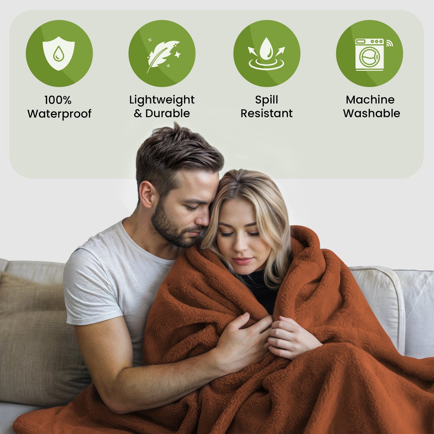 Waterproof intimacy adult couples blanket