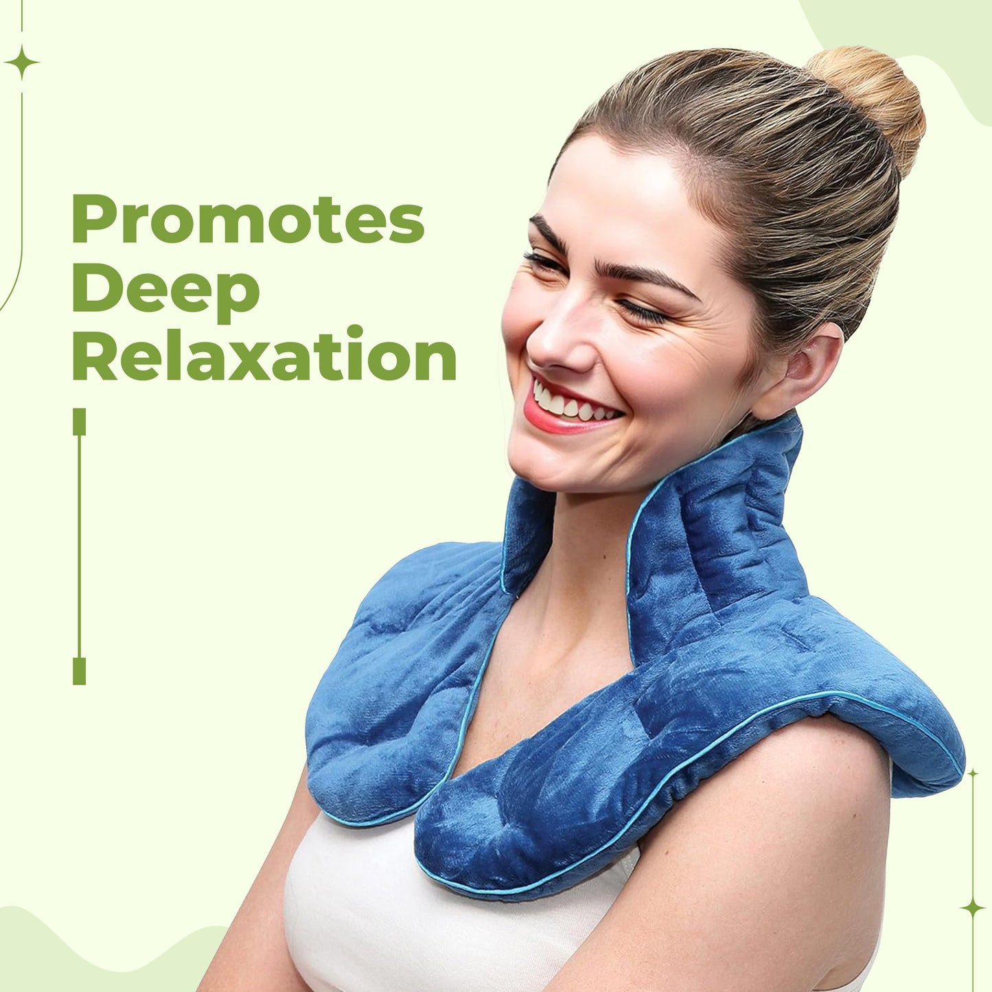 Weighted hot cold neck and shoulder wrap herbal aromatherapy
