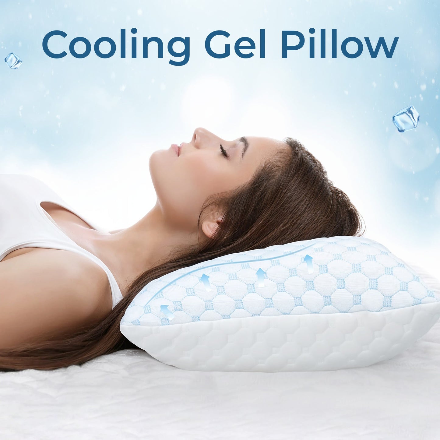 Cooling gel-infused pillow for hot sleepers