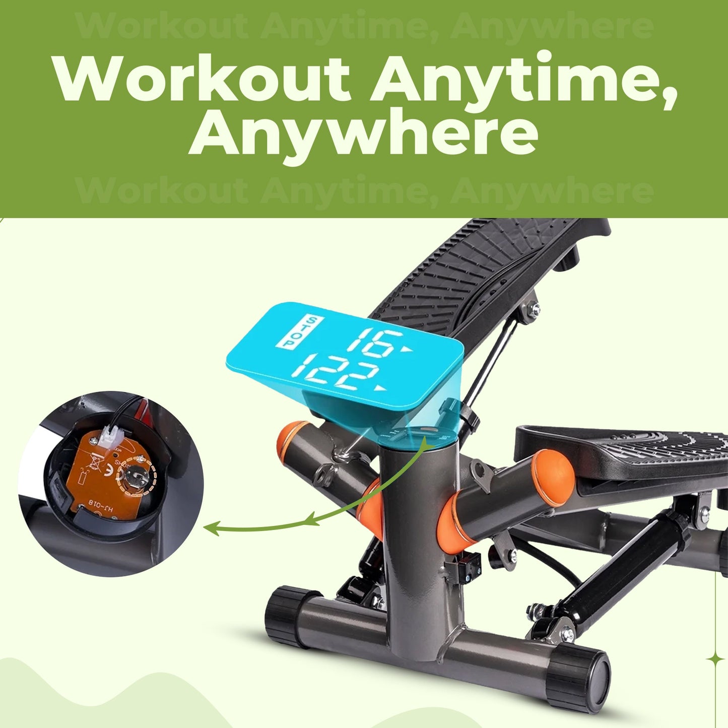 Aerobic twist stepper compact cardio trainer