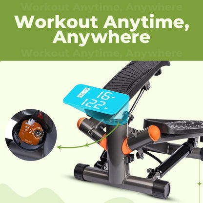 Aerobic twist stepper compact cardio trainer