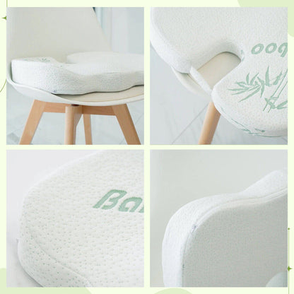 Lumbar back and seat cushion set for office chair support