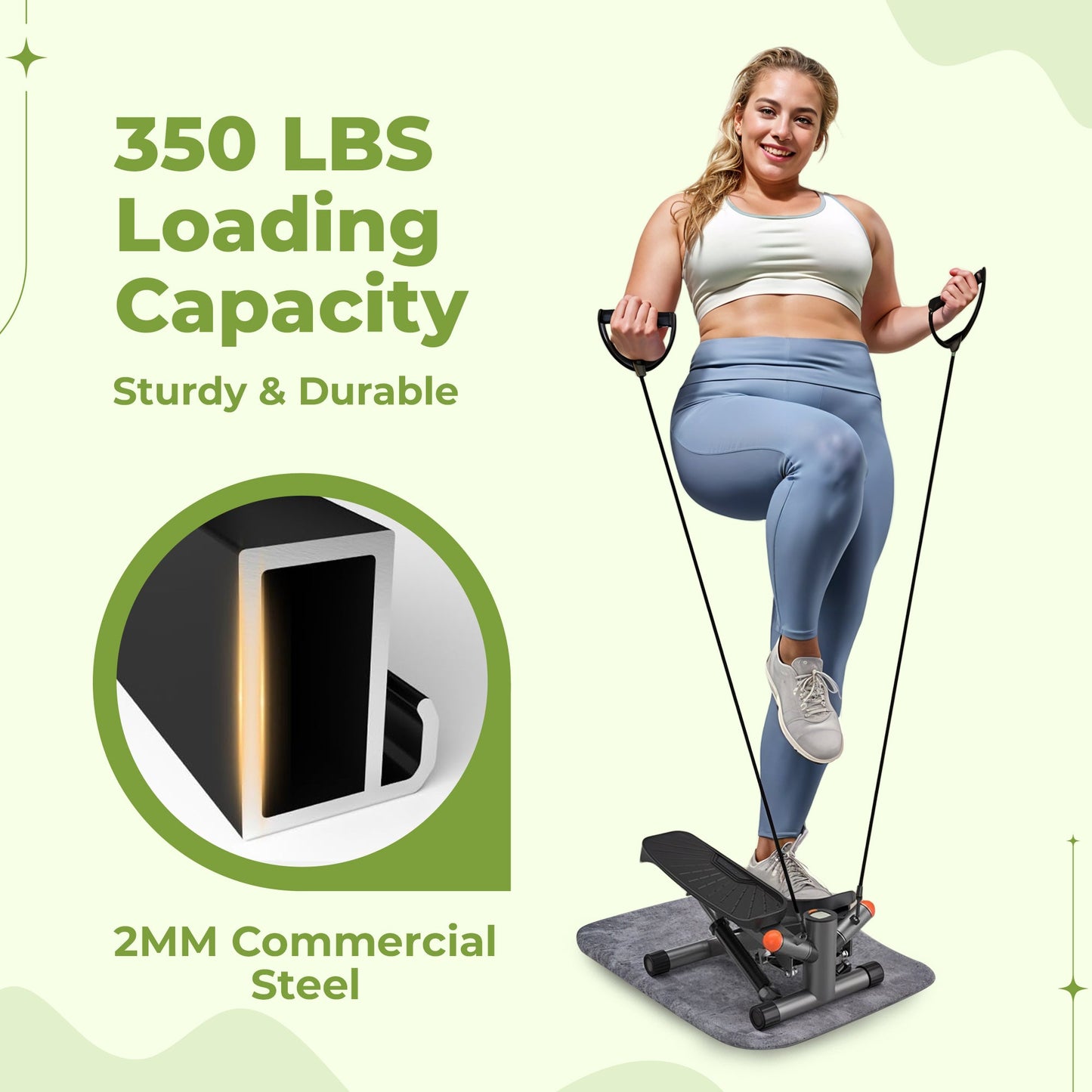Aerobic twist stepper compact cardio trainer