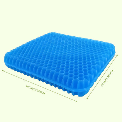 Honeycomb gel seat cushion for office and car