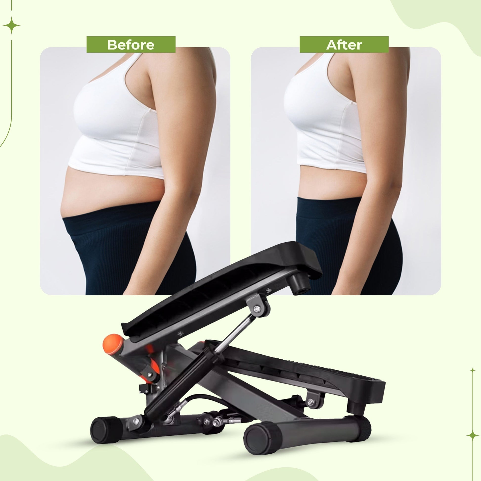Aerobic twist stepper compact cardio trainer