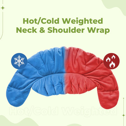 Weighted hot cold neck and shoulder wrap herbal aromatherapy
