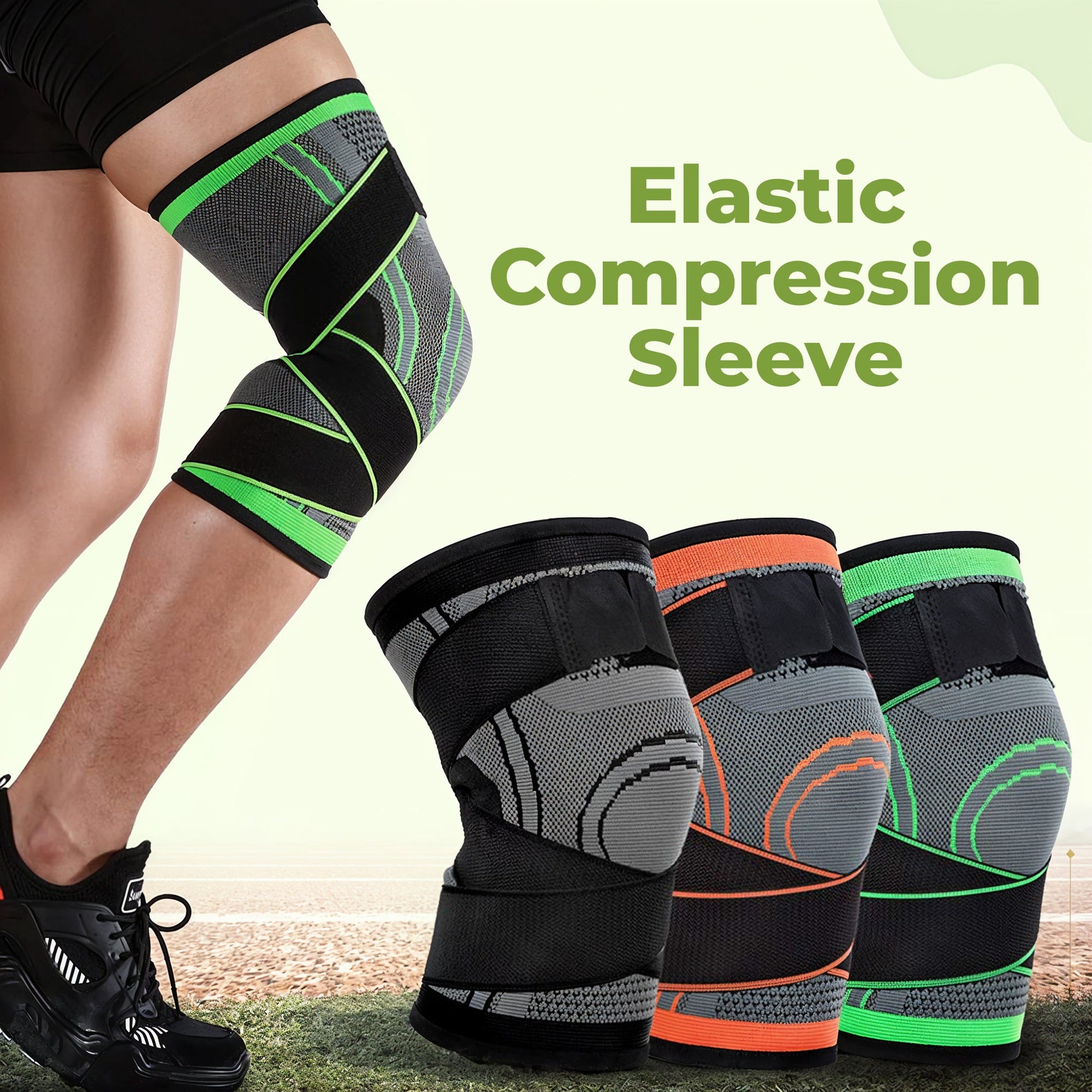 Compression knee support sleeve for men and women