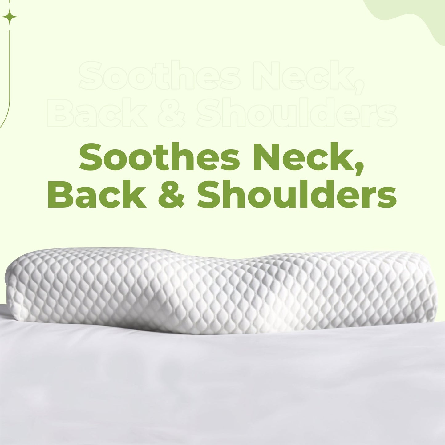 Memory foam cervical neck pillow for sleep support