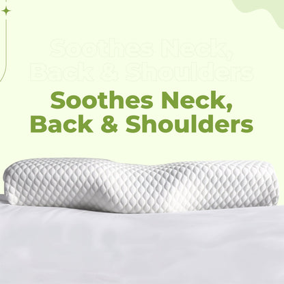Memory foam cervical neck pillow for sleep support