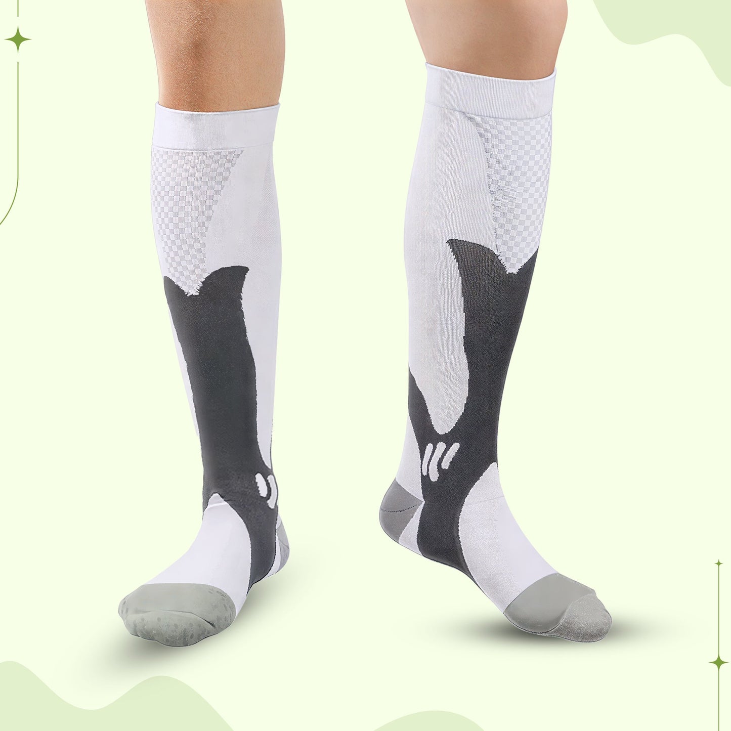 All-day compression socks for lower leg fatigue and swelling