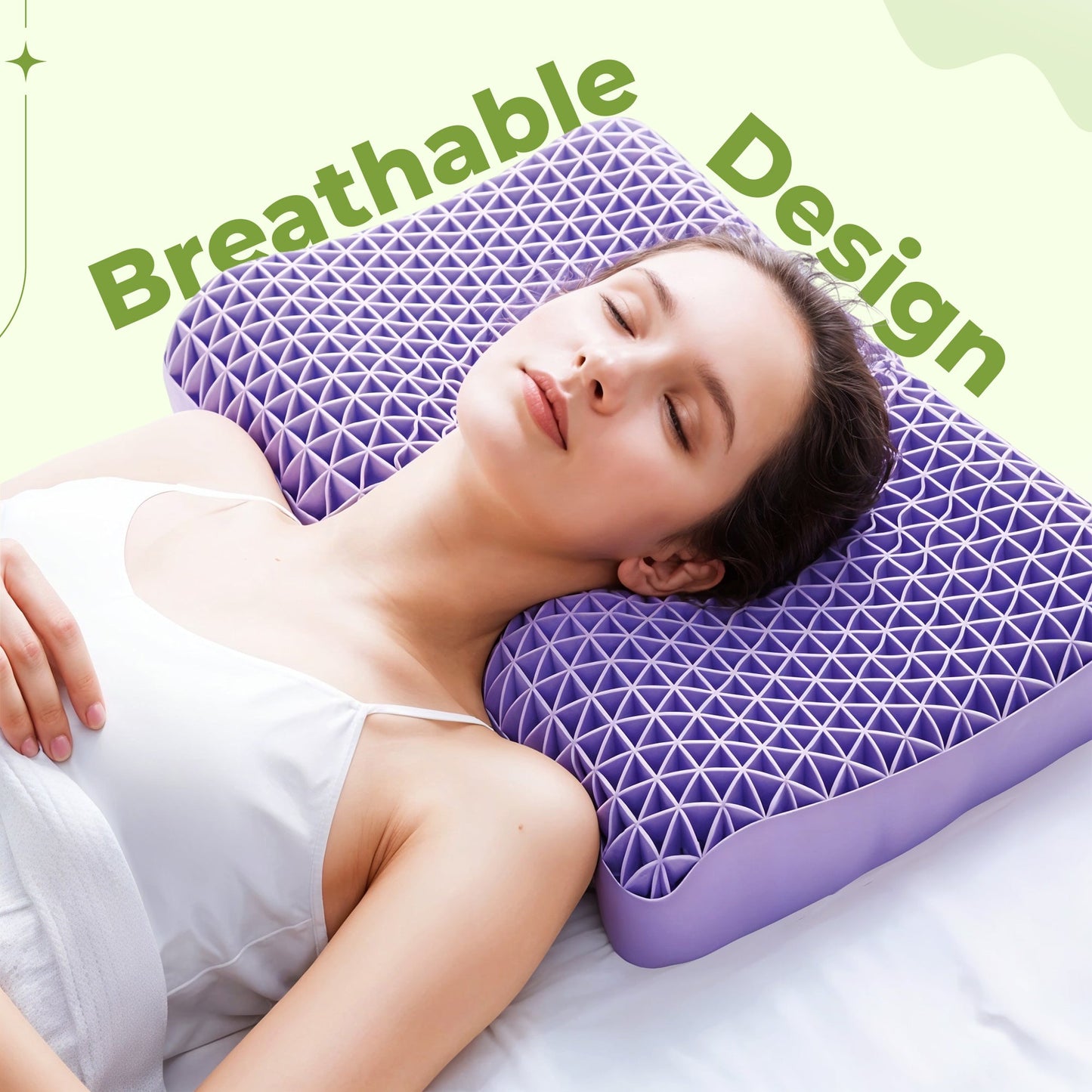 Orthopedic pectin pillow ergonomic support for sleep
