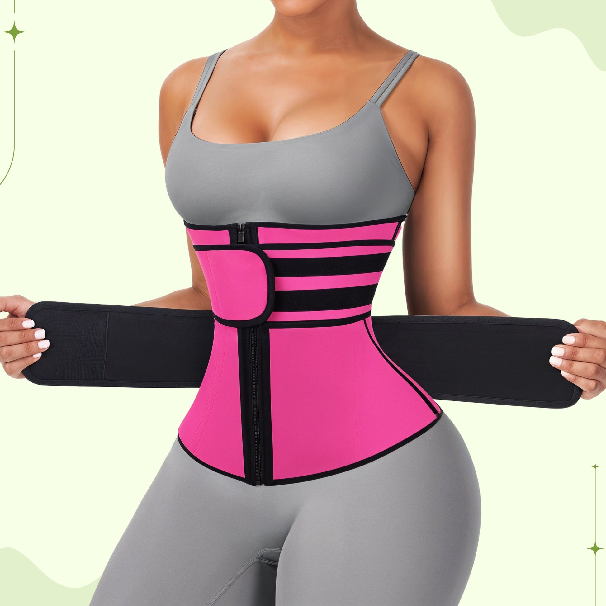Women's waist trainer body shaper sweat belt for tummy control
