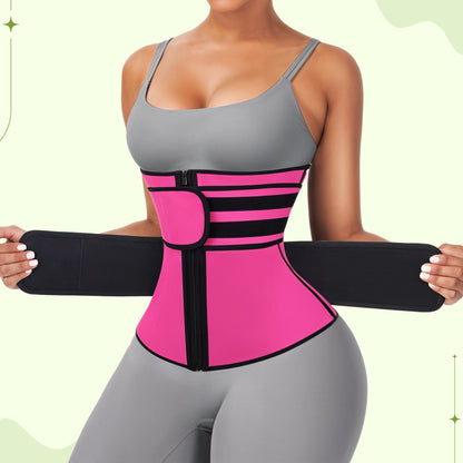 Women's waist trainer body shaper sweat belt for tummy control
