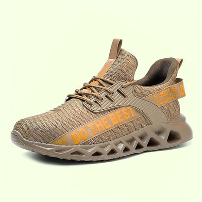 Ultra-light breathable steel toe anti-slip work shoes