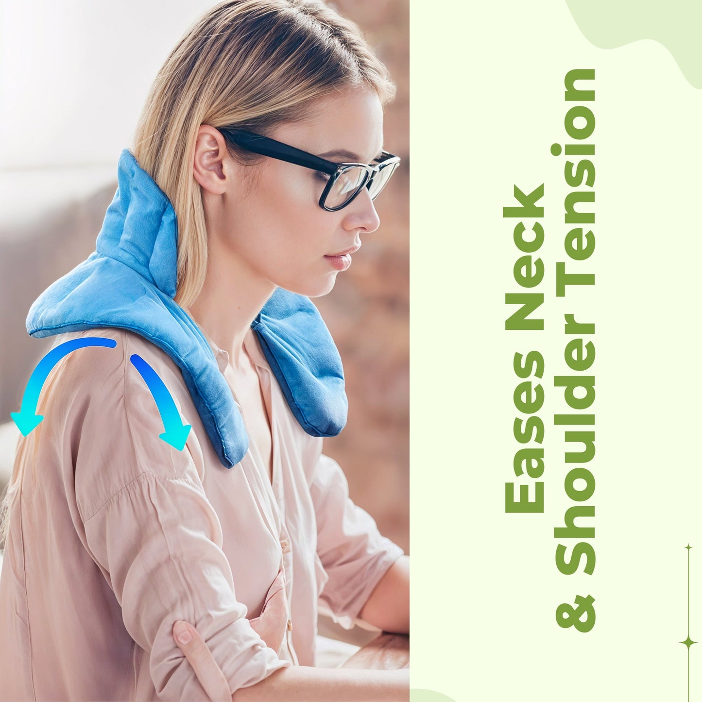 Weighted hot cold neck and shoulder wrap herbal aromatherapy