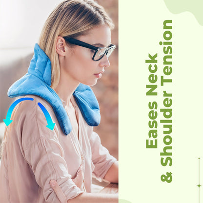 Weighted hot cold neck and shoulder wrap herbal aromatherapy