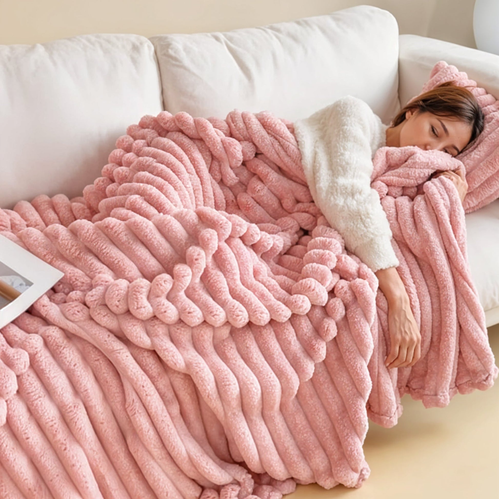 Bedding fleece fluffy soft blanket throw