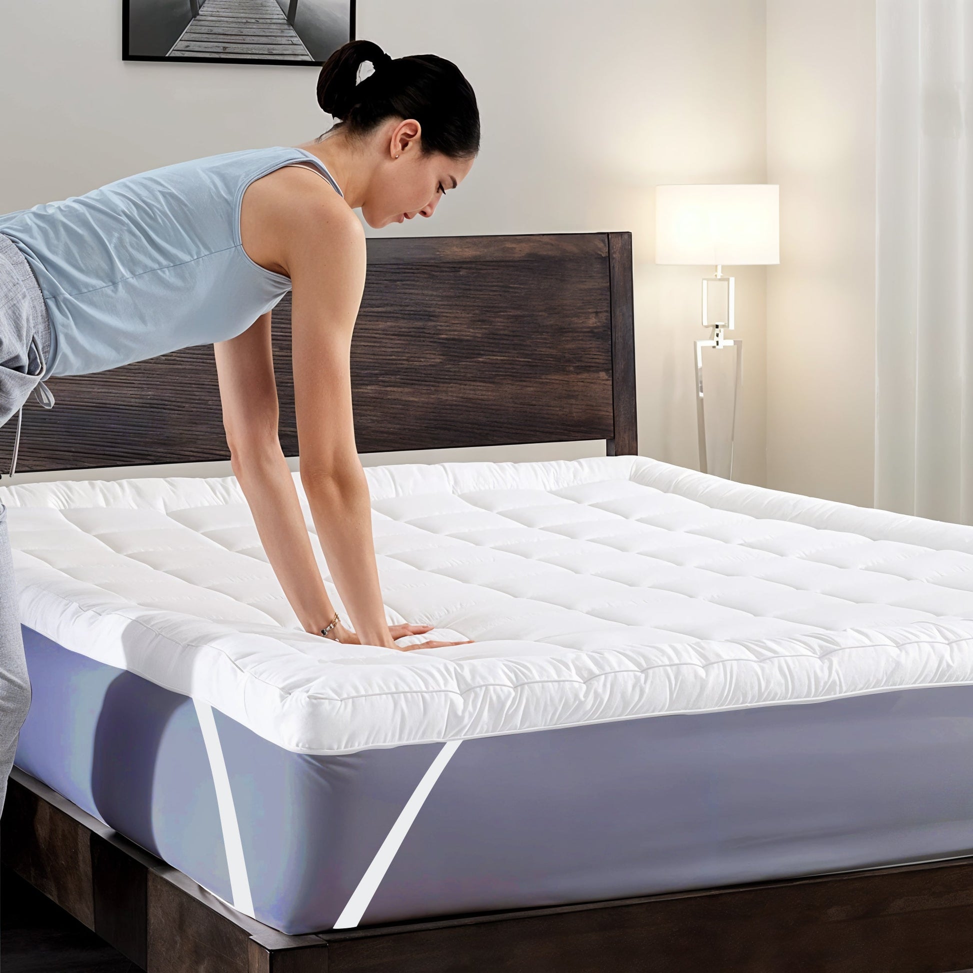 Luxury top mattress topper for restful sleep