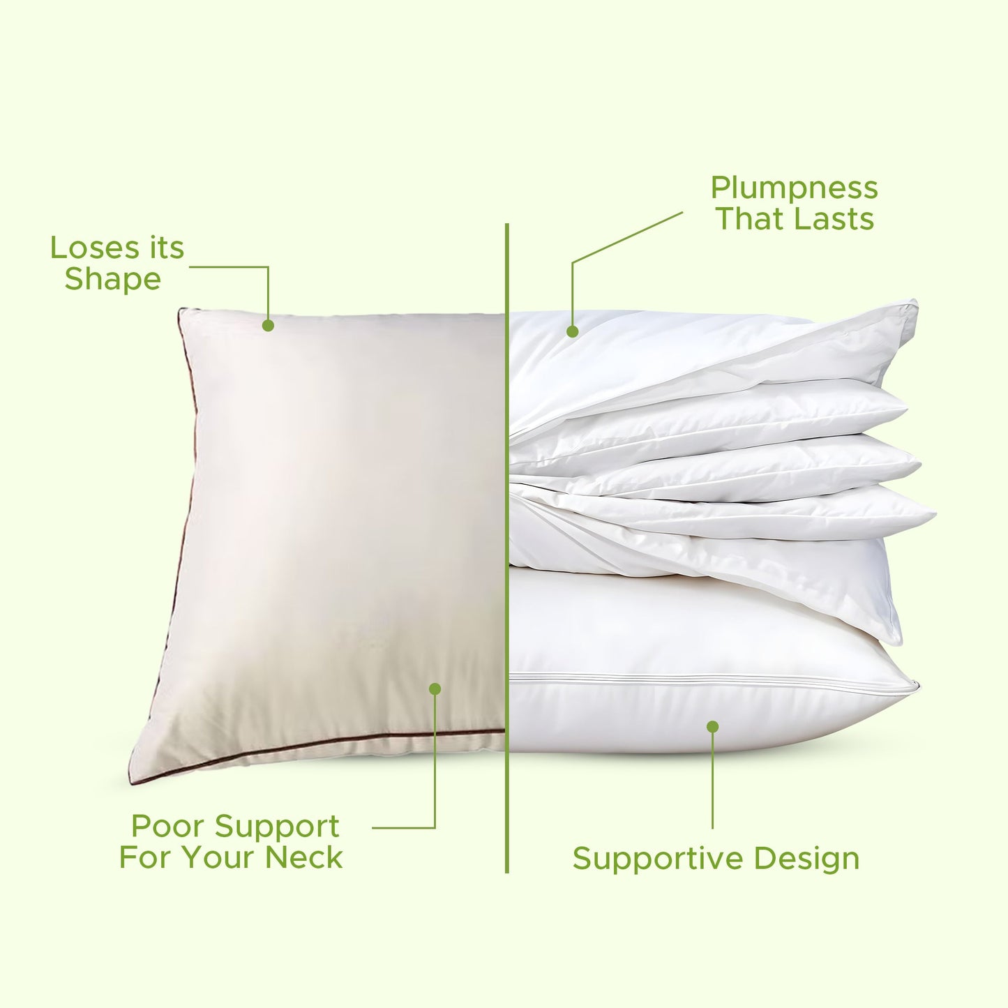 Adjustable layer pillow customizable loft for every sleeper