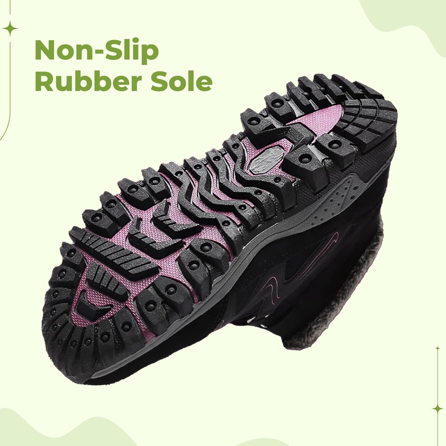 Women's fur-lined winter walking and trekking shoes