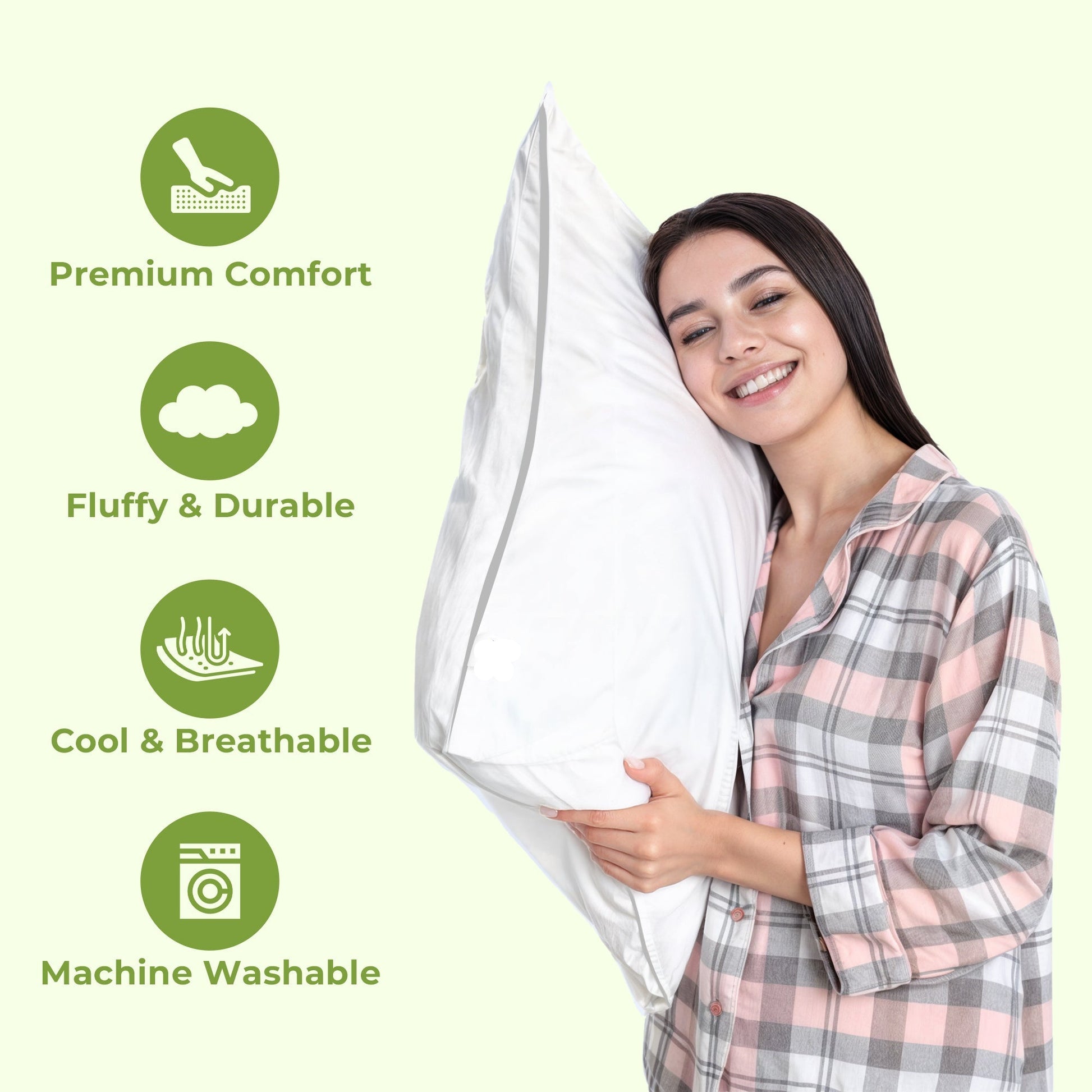 Luxury hotel bed down alternative cooling pillow
