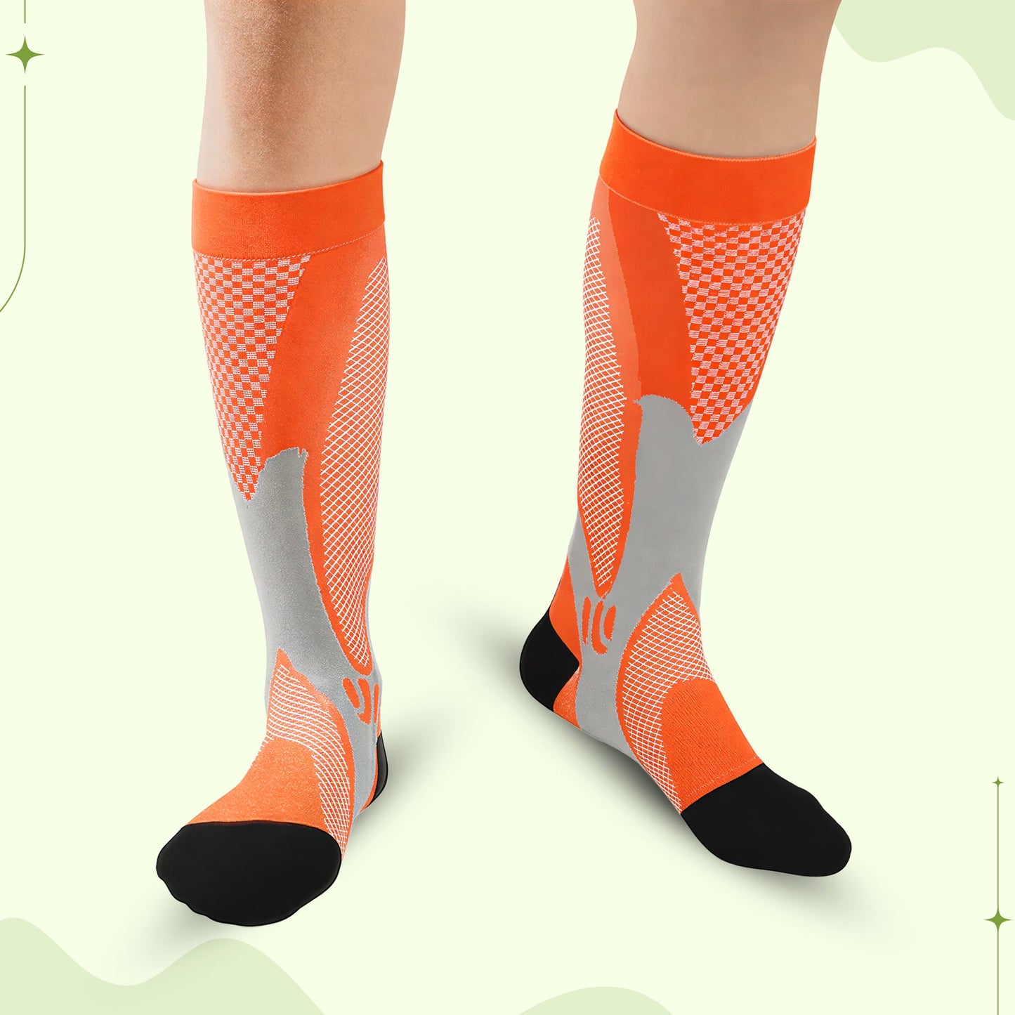 All-day compression socks for lower leg fatigue and swelling