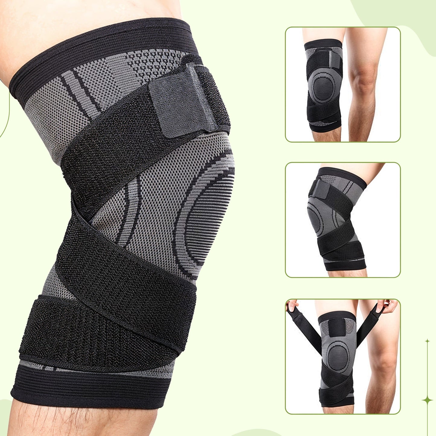 Compression knee support sleeve for men and women