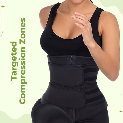 Women's waist trainer body shaper sweat belt for tummy control